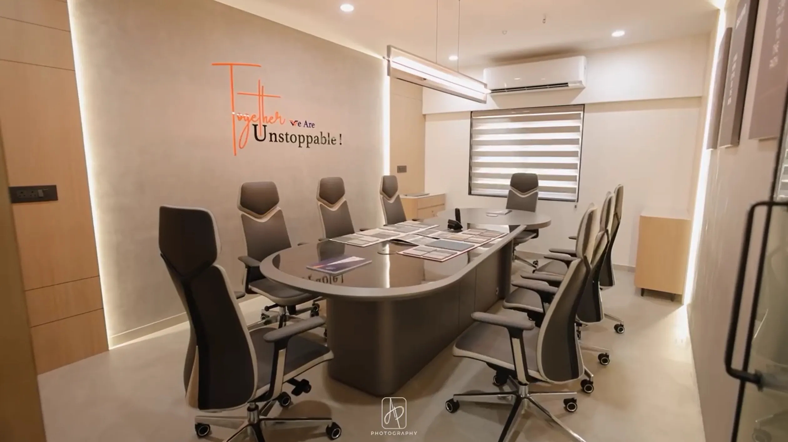 Modern conference room furniture at WINASA Ceramica office