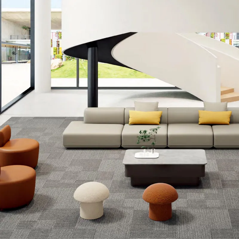 Modular office lounge sofa arranged for informal meetings and team collaboration