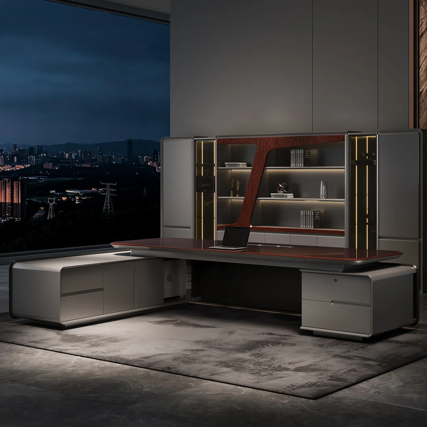 Executive desk designed for corporate headquarters and leadership offices
