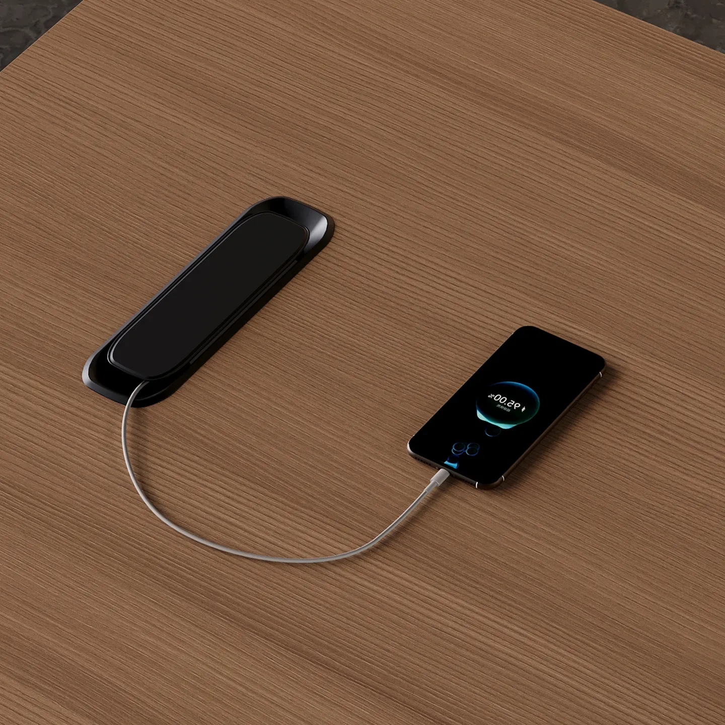 Integrated desktop power box for charging and connectivity on manager office desk
