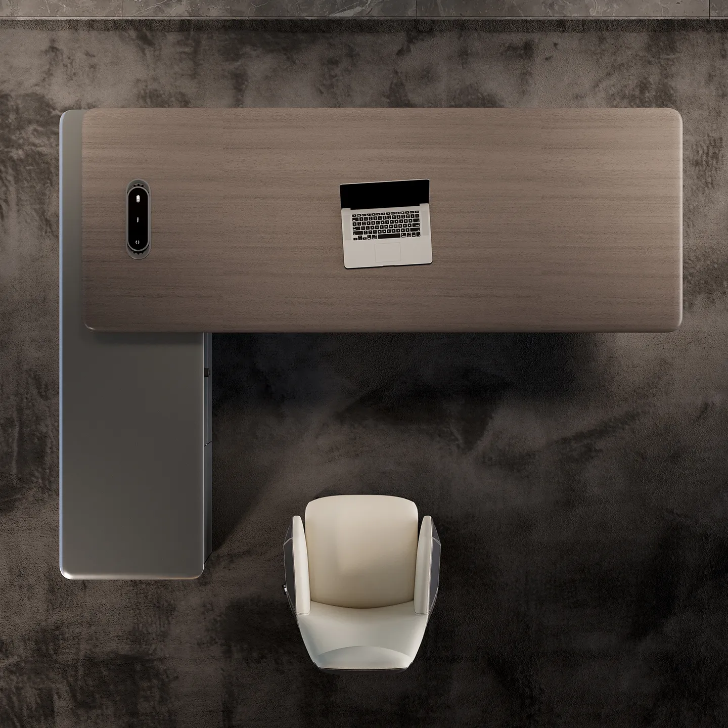 Manager office desk with drawers and enclosed side storage for everyday office use