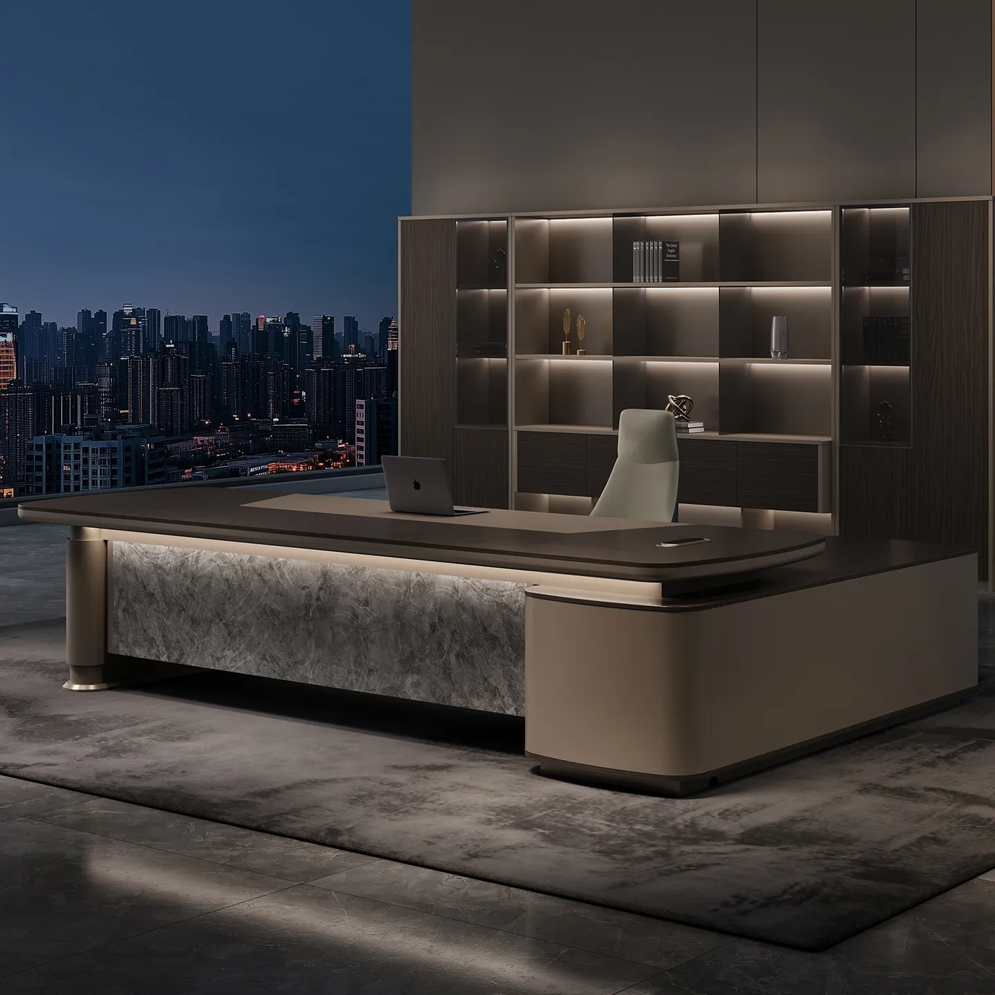 Modern L-Shaped Executive Desk - Cover image