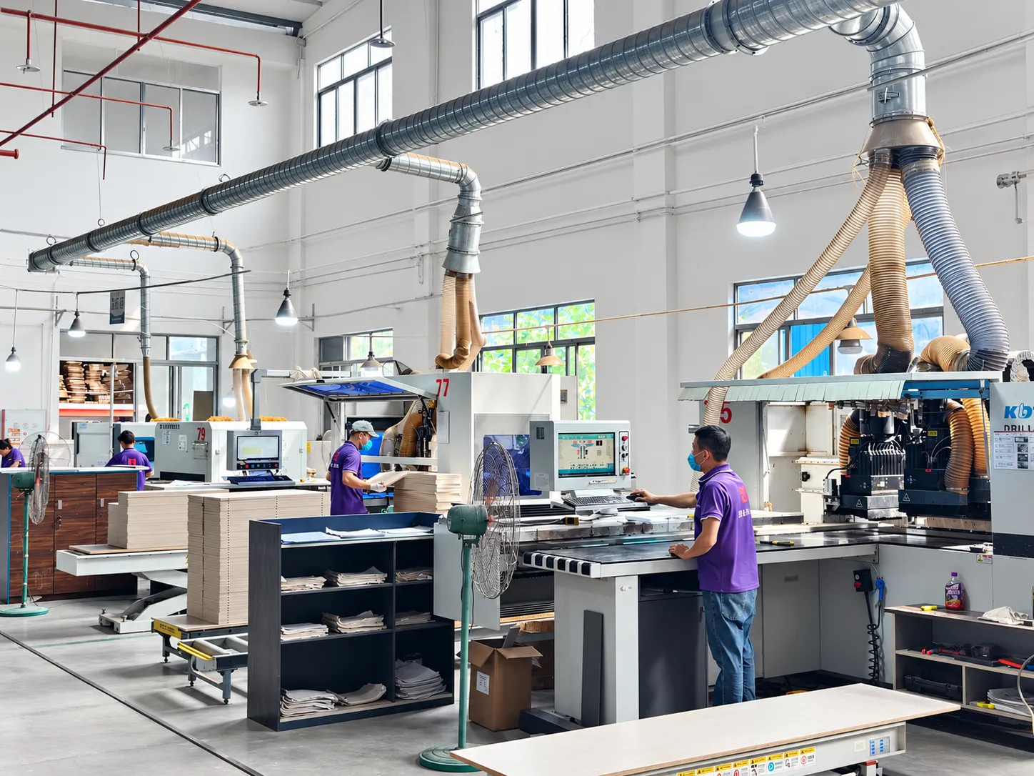 Panel drilling area for office furniture components